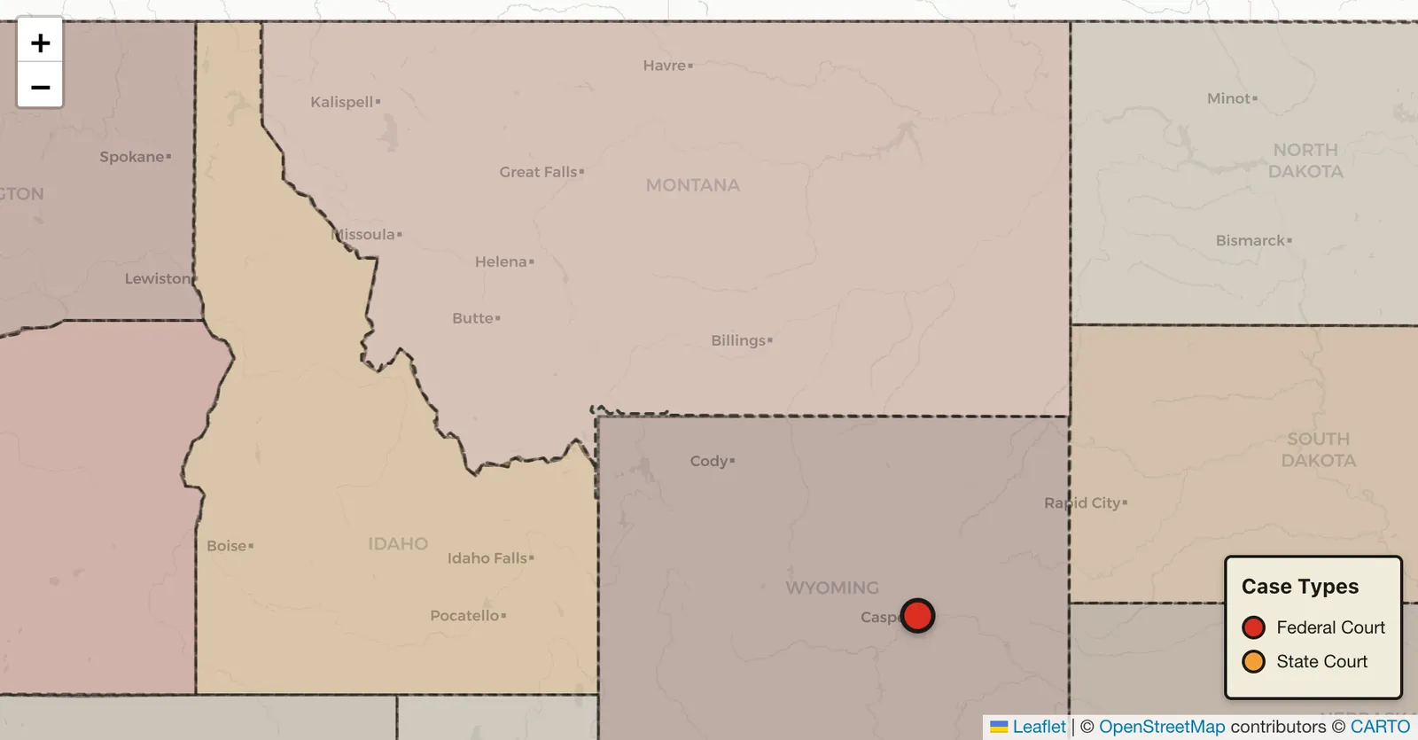District of Wyoming map