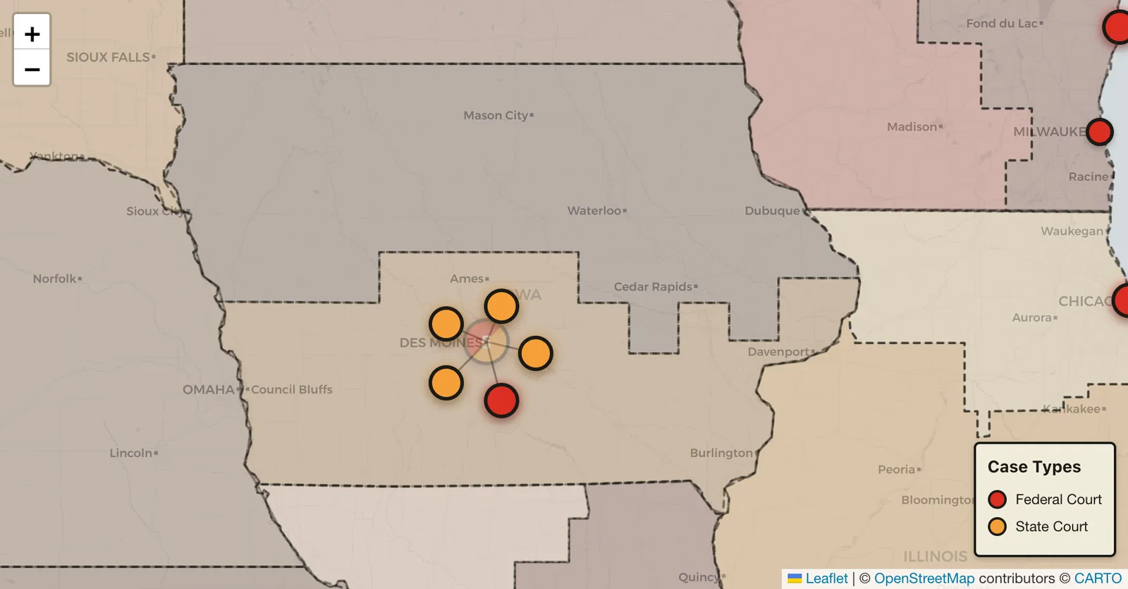 Iowa spider cluster